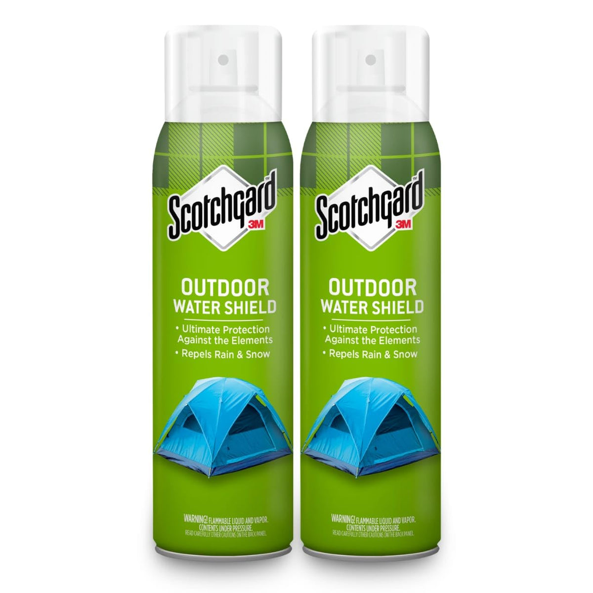 Scotchgard Heavy Duty Water Shield on tents beads water for dry camping