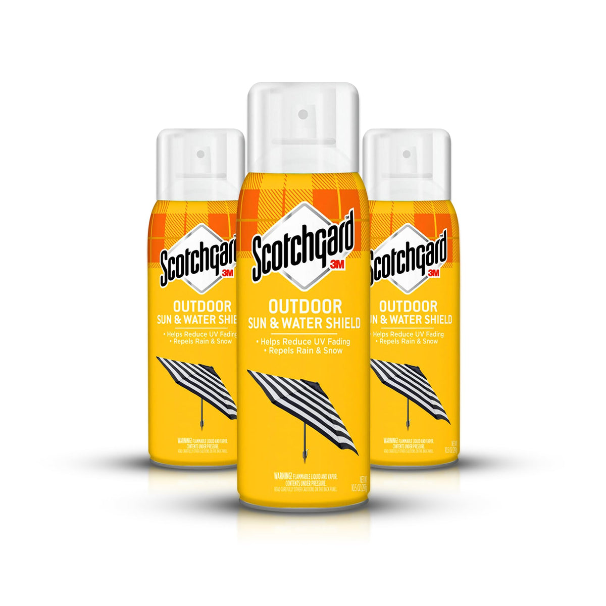 Scotchgard Water & Sun Shield sprayed on cushions to prevent sun fading