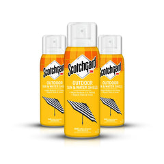 Scotchgard Water & Sun Shield sprayed on cushions to prevent sun fading