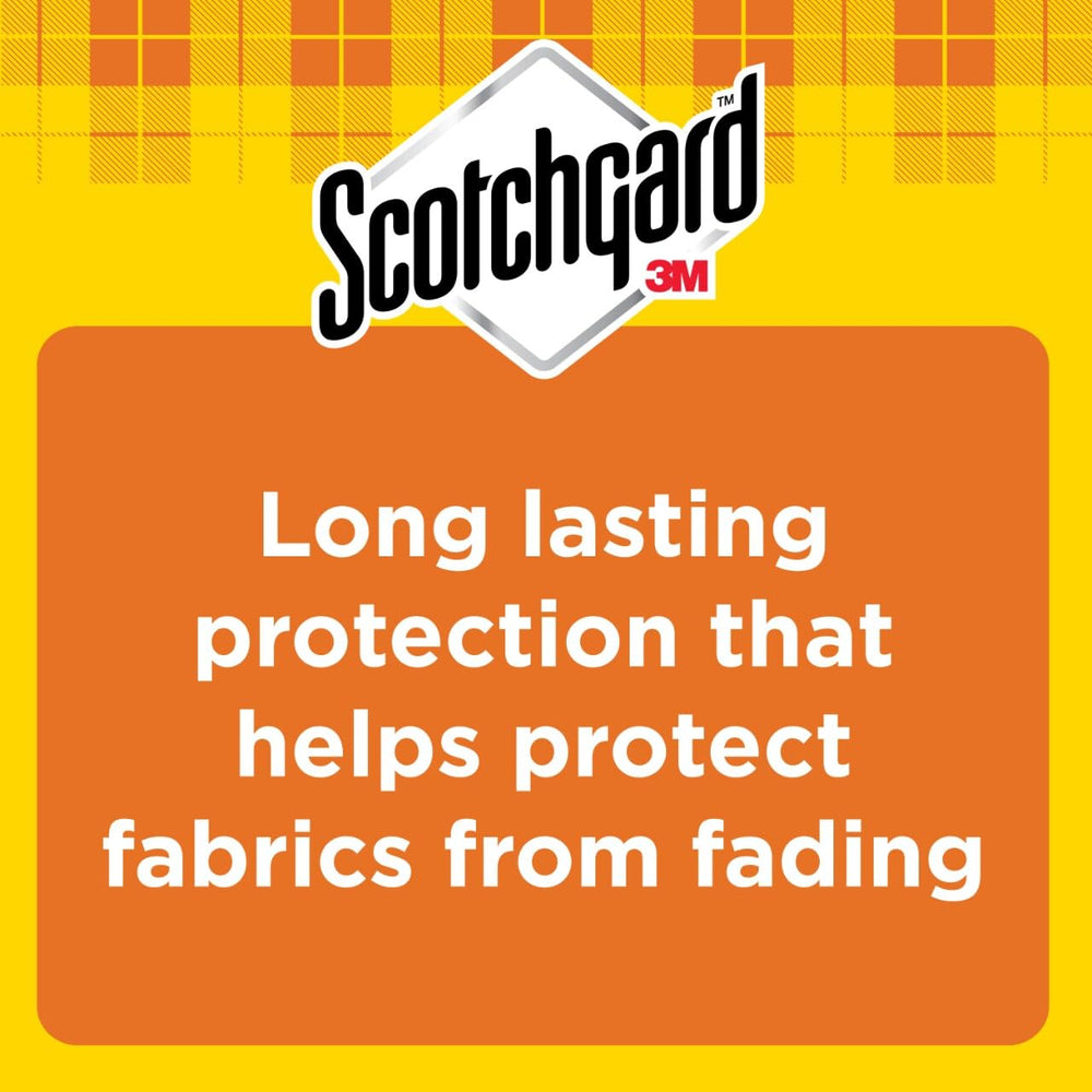 Scotchgard Water & Sun Shield dries clear with no stiffness on fabric