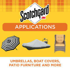 Three cans of Scotchgard Water & Sun Shield for seasonal patio protection