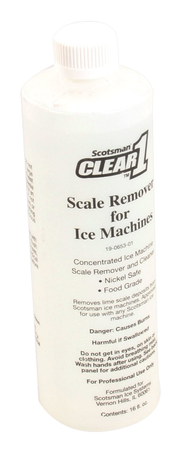 Scotsman Clear1 Cleaner 16oz bottle for OEM ice machine maintenance and reliable performance