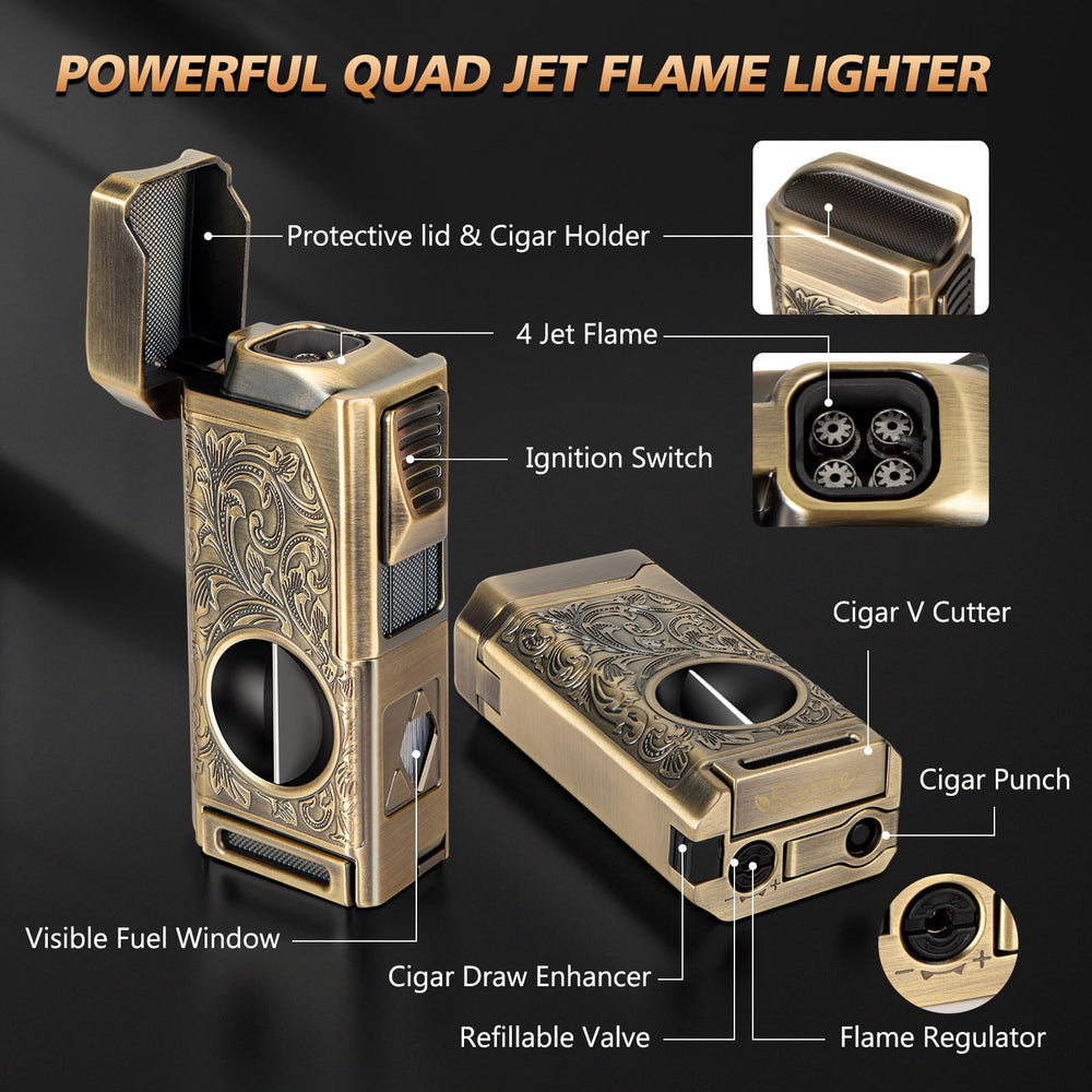 Scotte foldable V-cut cigar cutter ready for precise cuts