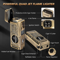 Scotte foldable V-cut cigar cutter ready for precise cuts