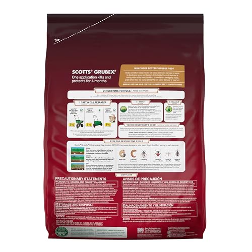 Scotts GrubEx1 DIY lawn care setup with spreader ready.