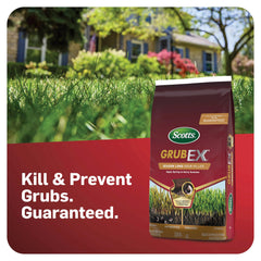 Close-up of Scotts GrubEx1 granules for effective lawn pest control.