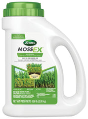 Scotts MossEx shaker jug ready for easy moss treatment on lawns.
