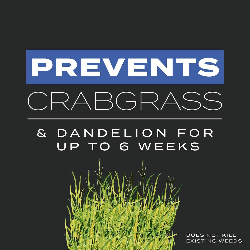 Scotts Turf Builder Triple Action illustration of dandelion prevention in new lawns.