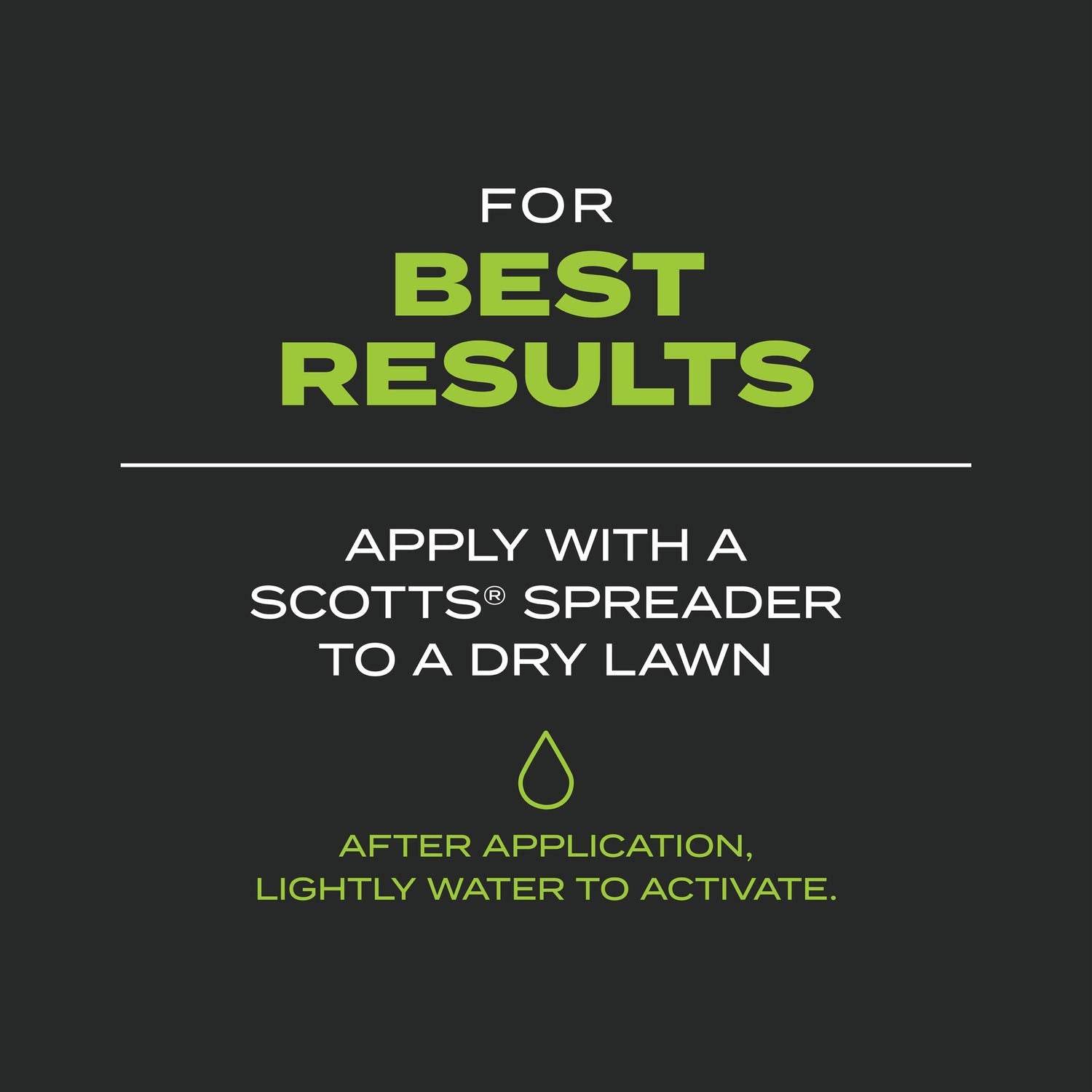 Scotts spreader settings aligned with Triple Action application.