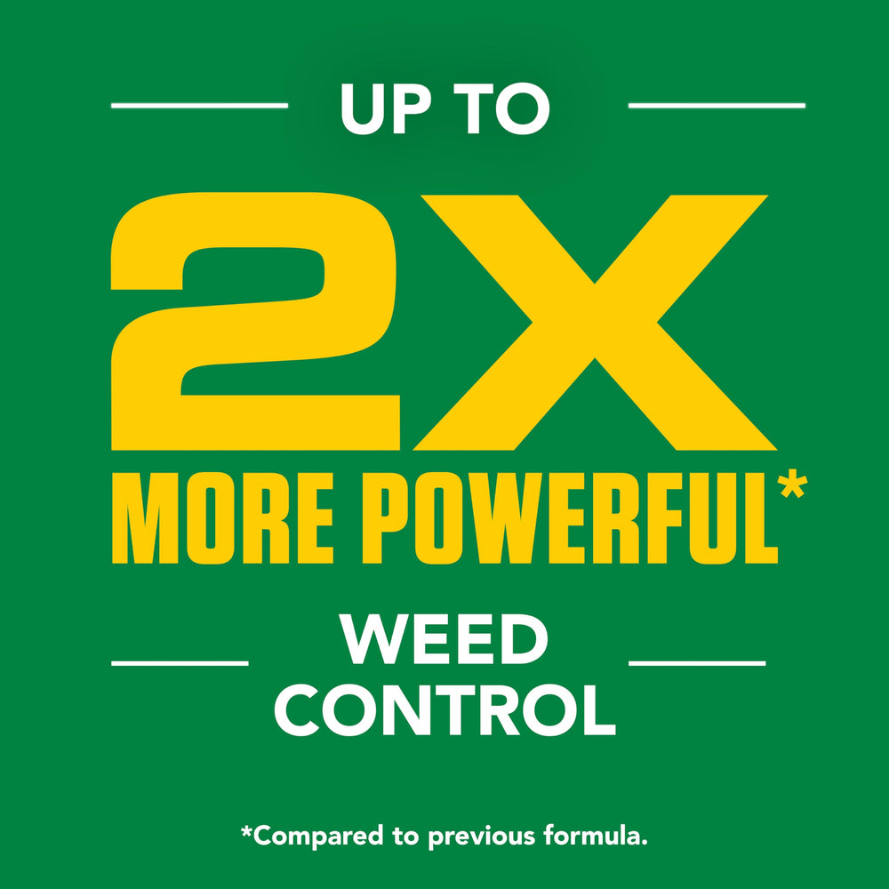 Scotts Turf Builder Weed & Feed5 granules visible on a lush lawn
