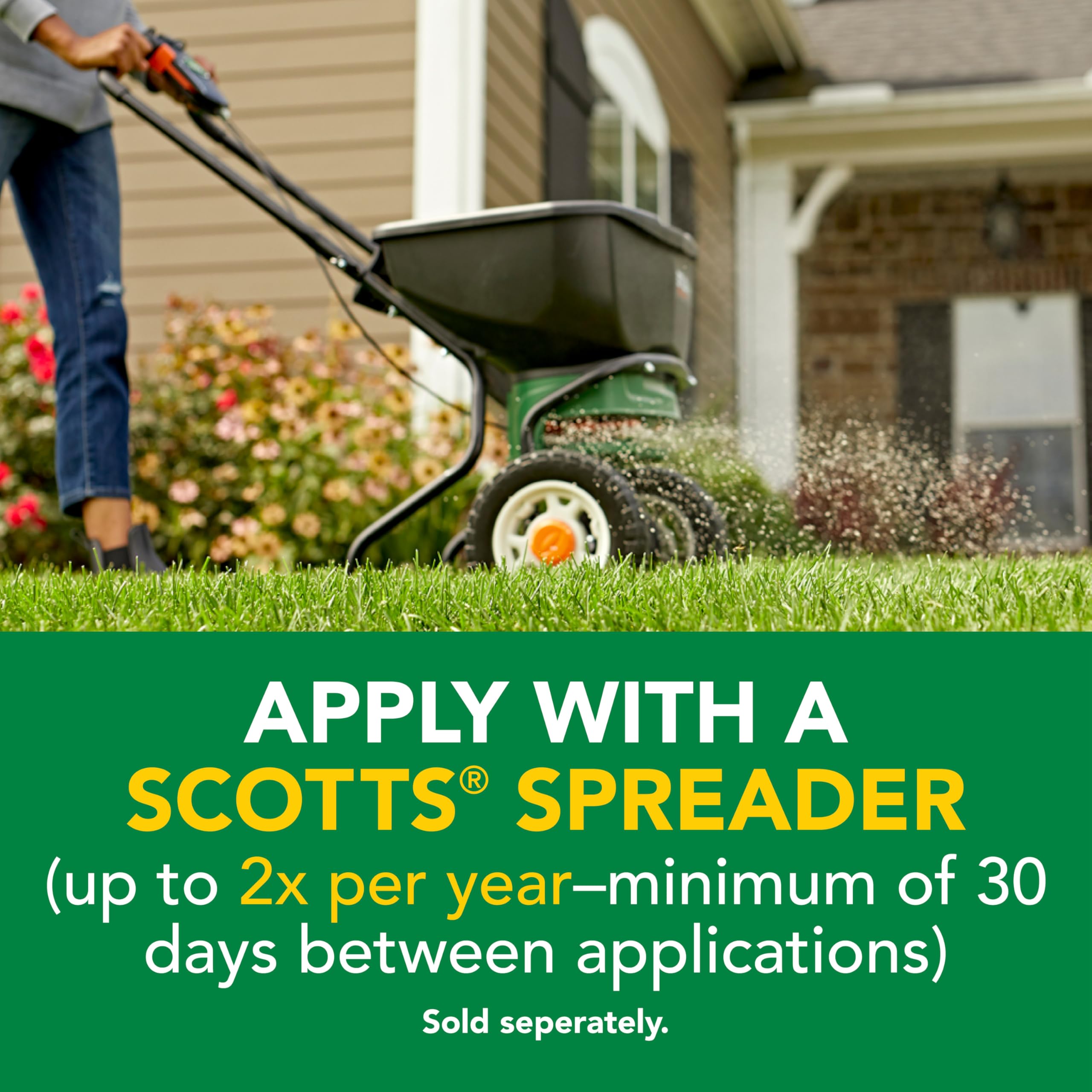 Scotts Turf Builder Weed & Feed5 lawn application on actively growing turf
