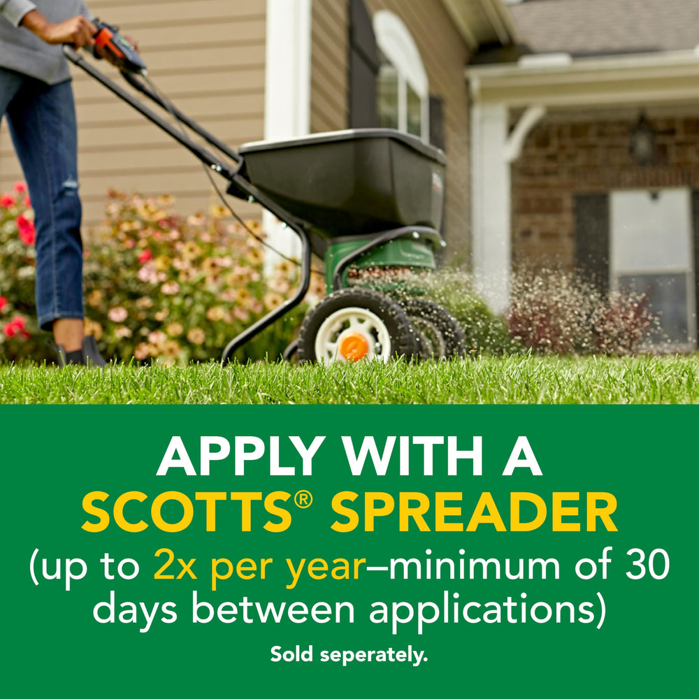 Scotts Turf Builder Weed & Feed5 lawn application on actively growing turf