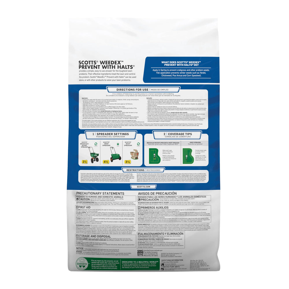 Scotts WeedEx Prevent with Halts supports seasonal lawn maintenance.