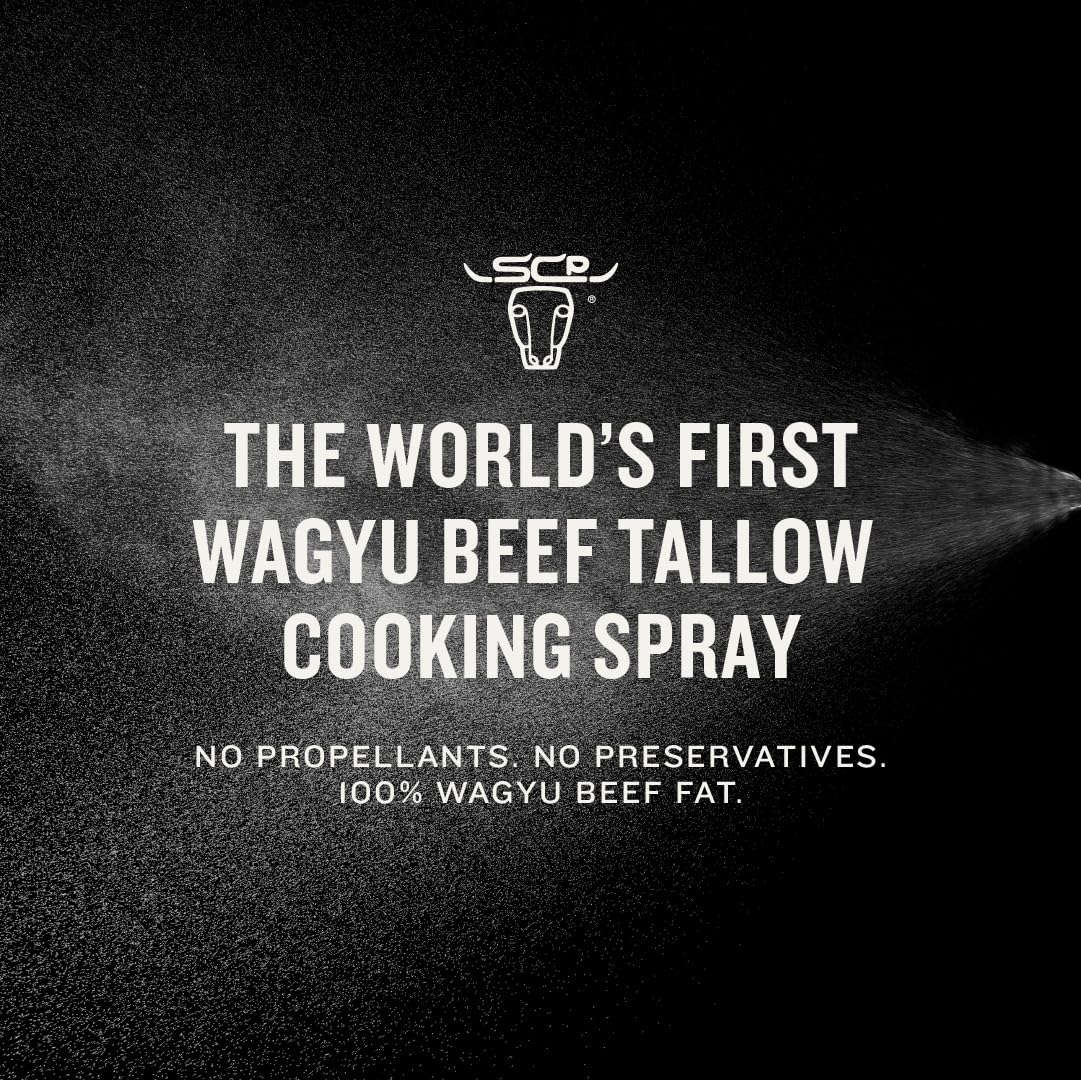 SCP Wagyu Tallow Nonstick Coverage provides fuss-free pan coating.
