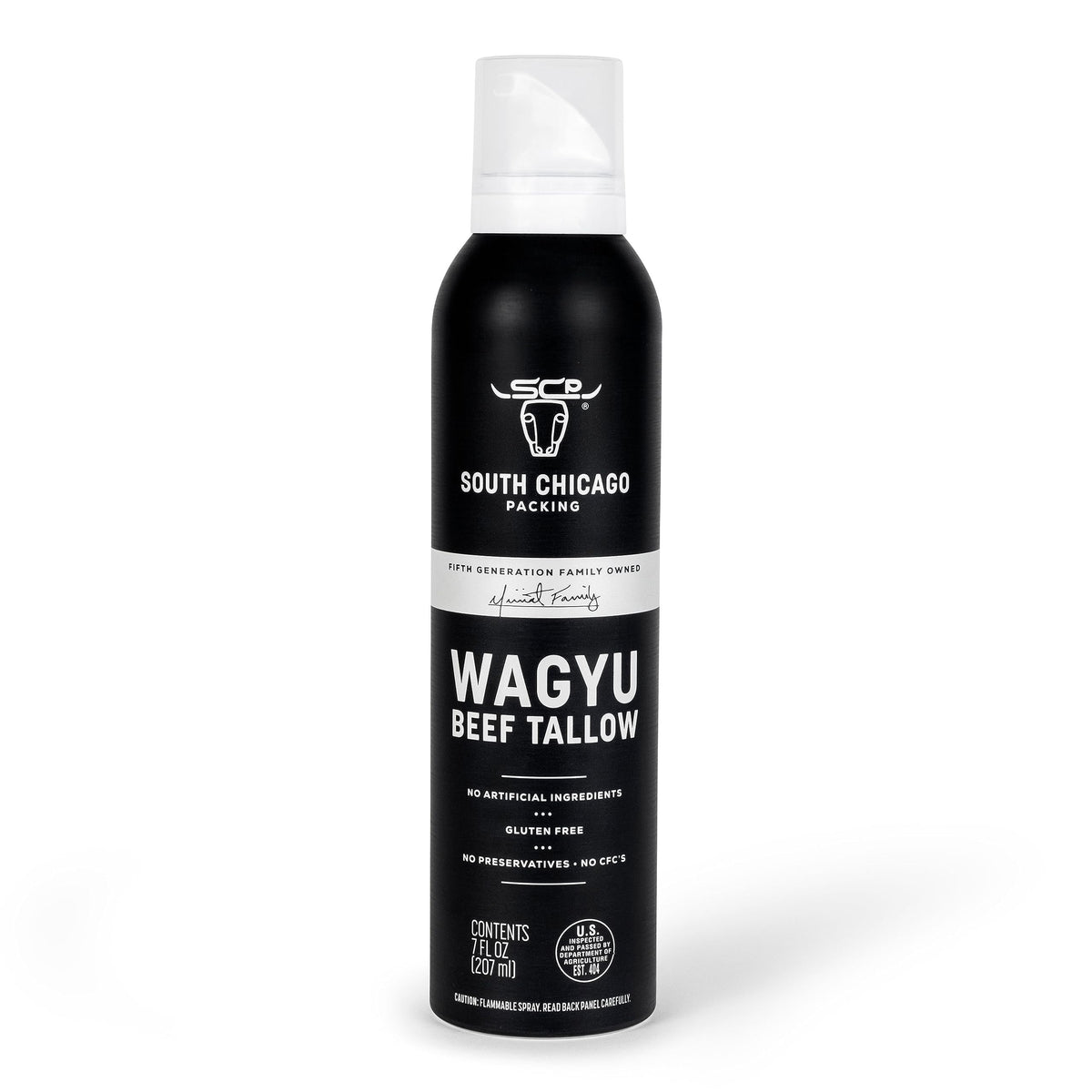 SCP Wagyu Tallow Spray bottle for easy nonstick cooking and flavor.