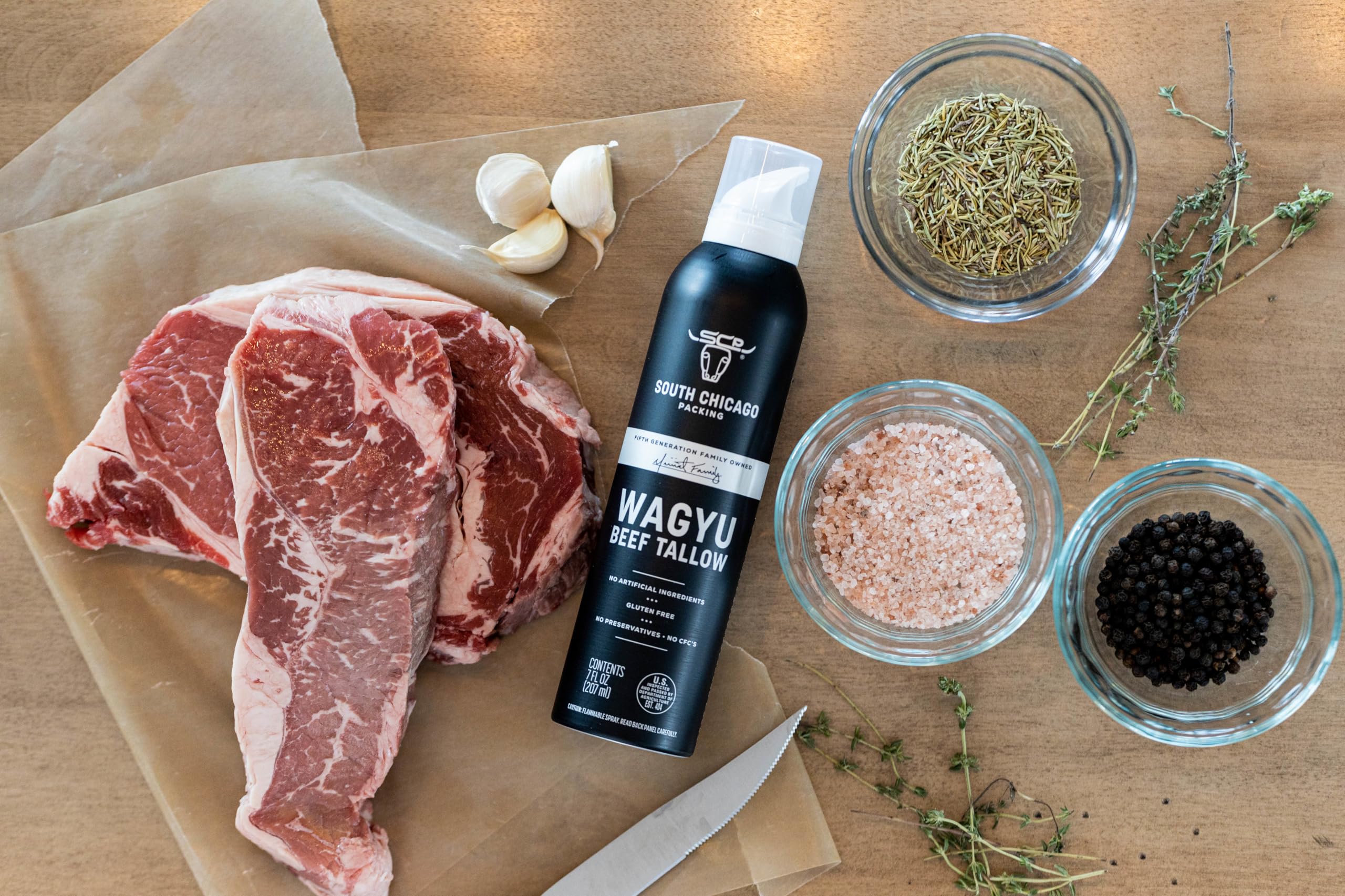 SCP Wagyu Tallow Umami Flavor boost for meats and veggies.