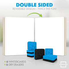 Scribbledo mini whiteboard erasers included for quick erasing