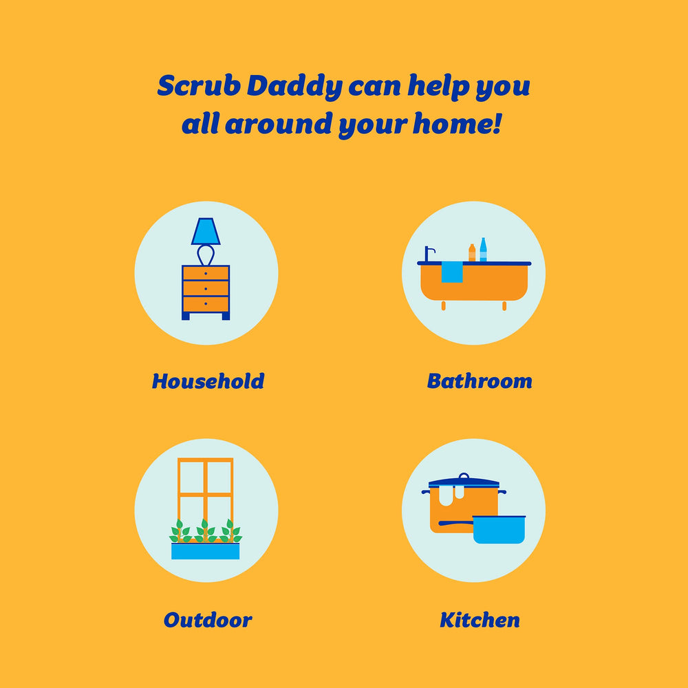 Scrub Daddy odor-resistant sponge maintains freshness with regular rinsing and drying.
