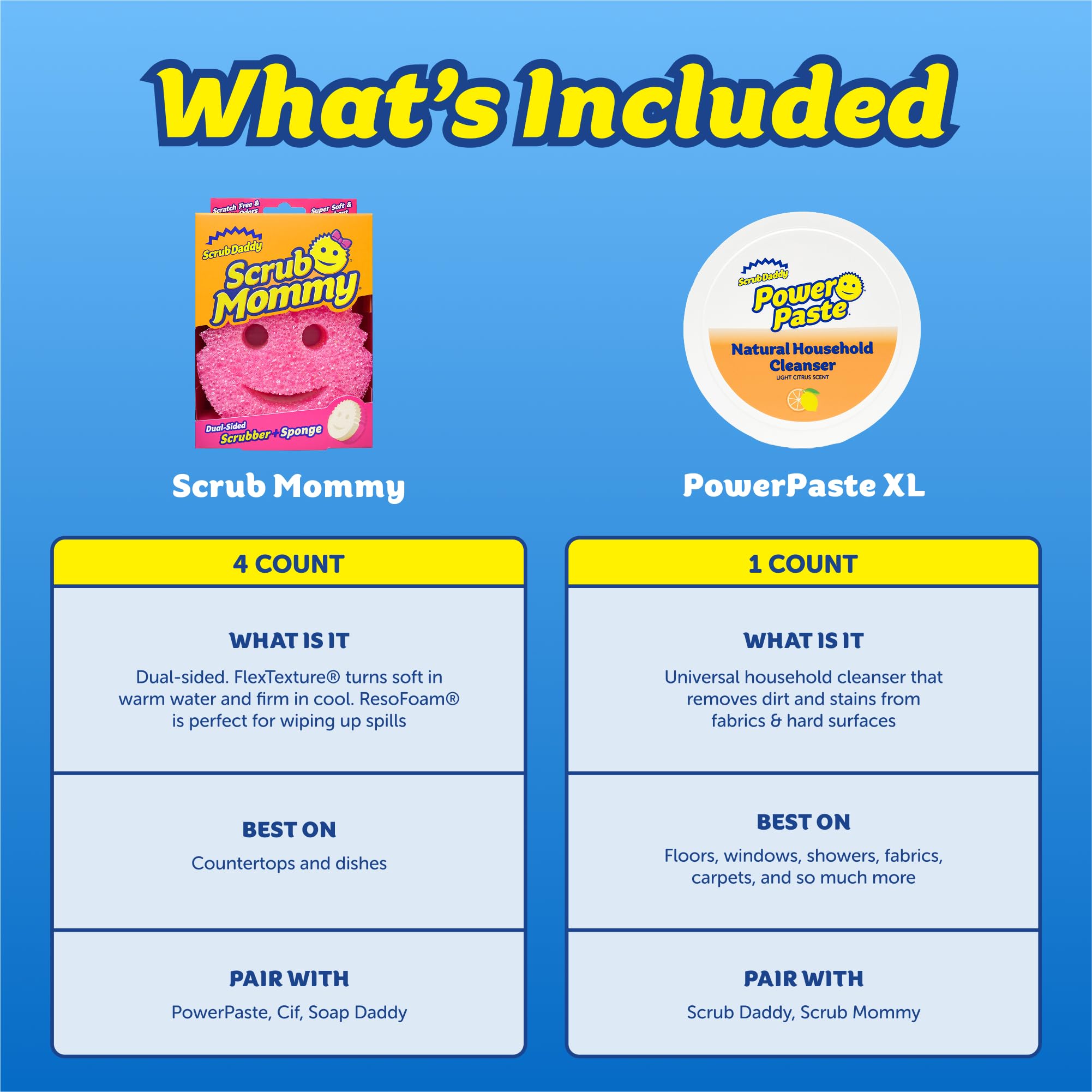 PowerPaste XL tub for tough baked-on messes and grime removal