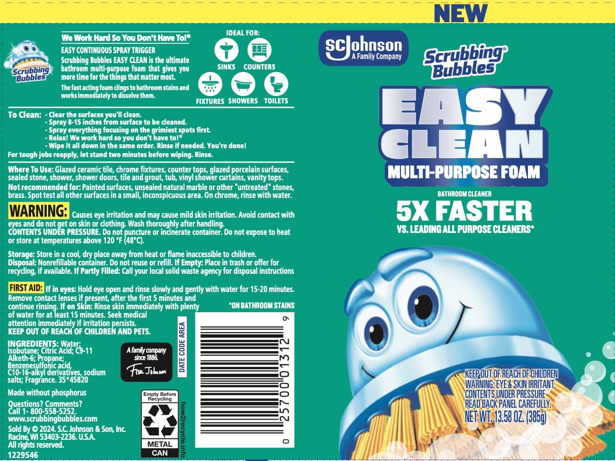 Scrubbing Bubbles continuous spray enables steady, even coverage.