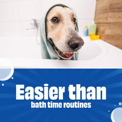 Scrubbing Bubbles Easy Clean foam clings to surfaces for deep cleaning.