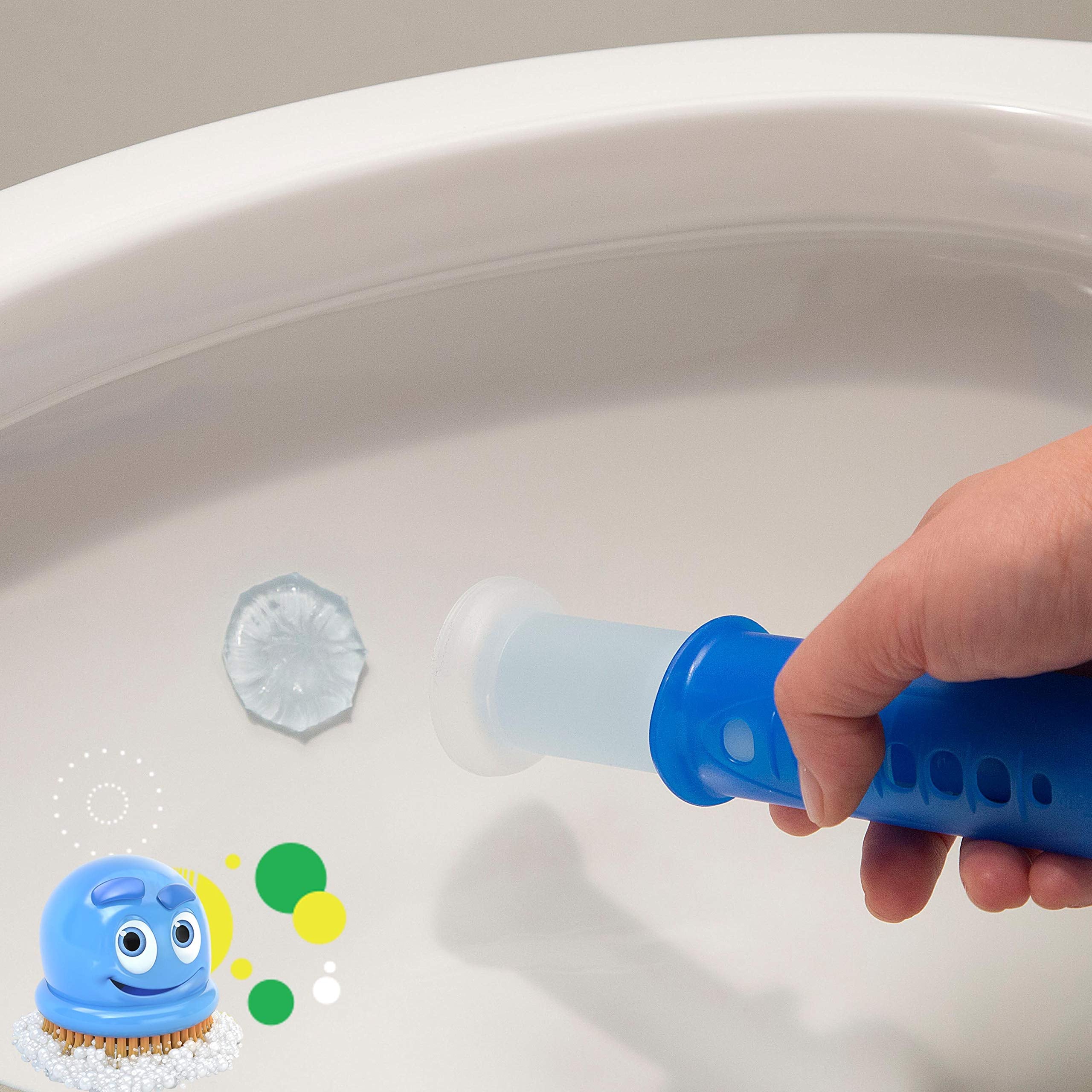 Two-pack packaging of Scrubbing Bubbles Fresh Gel stamps for convenience.