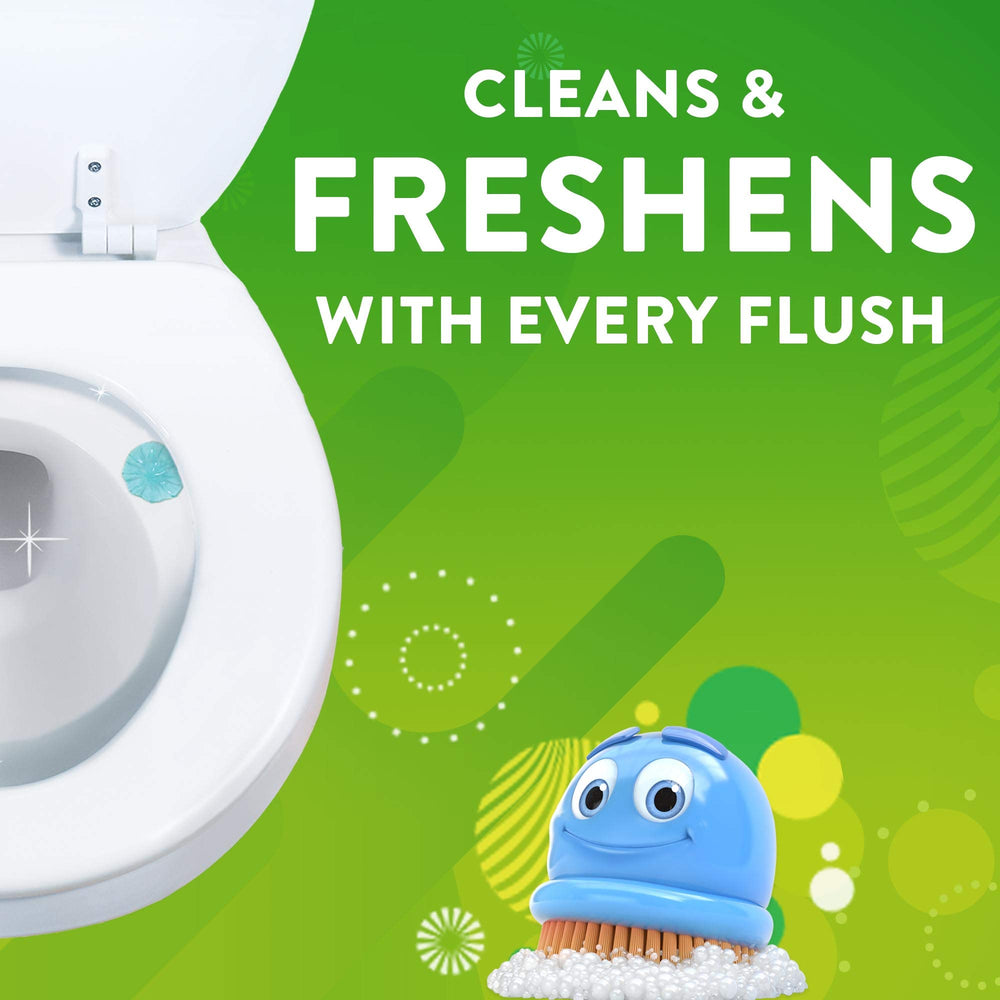 Toilet bowl with ring prevention potential from the Fresh Gel Stamp.