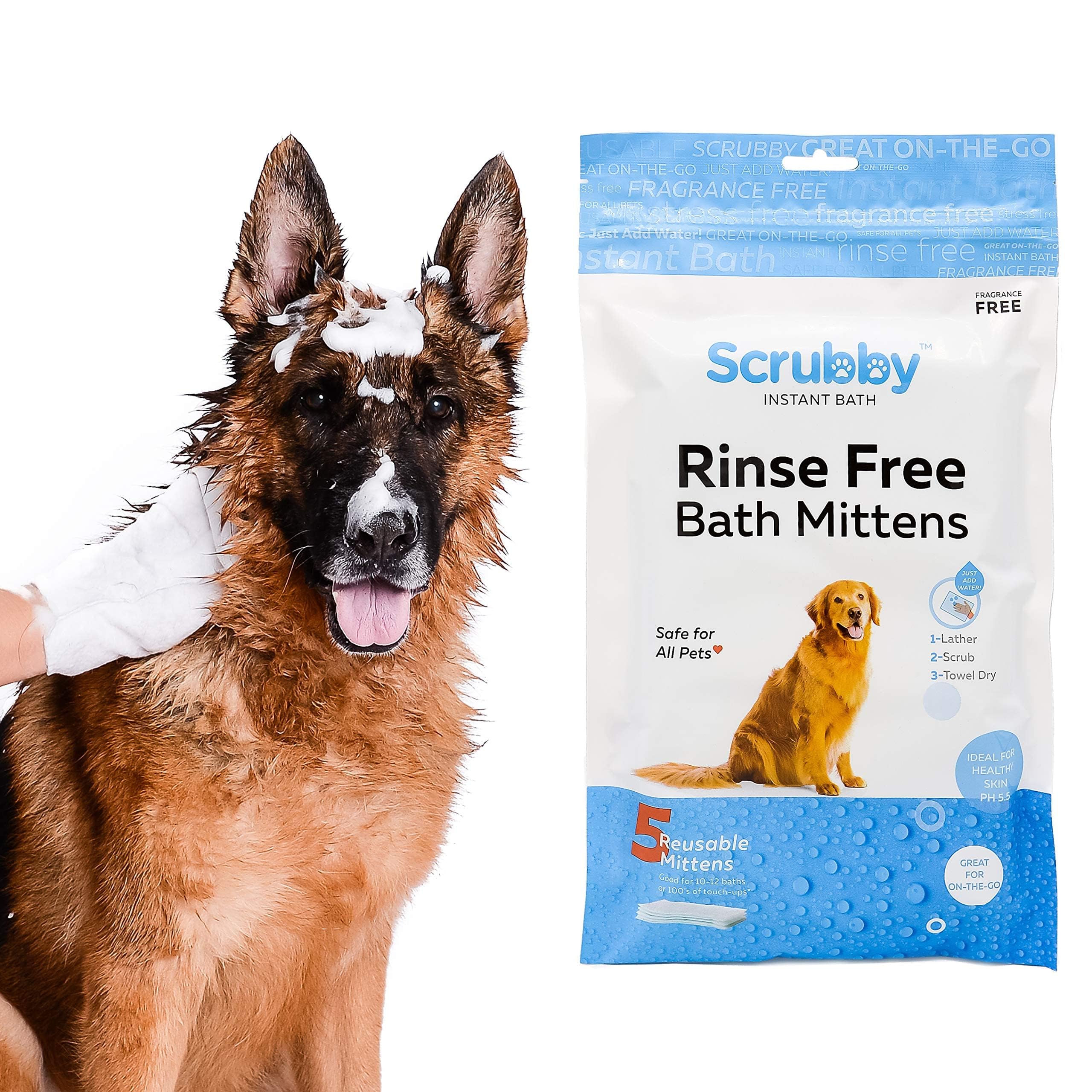 ScrubbyPet soft fur feeling after wipe for a healthier-looking coat