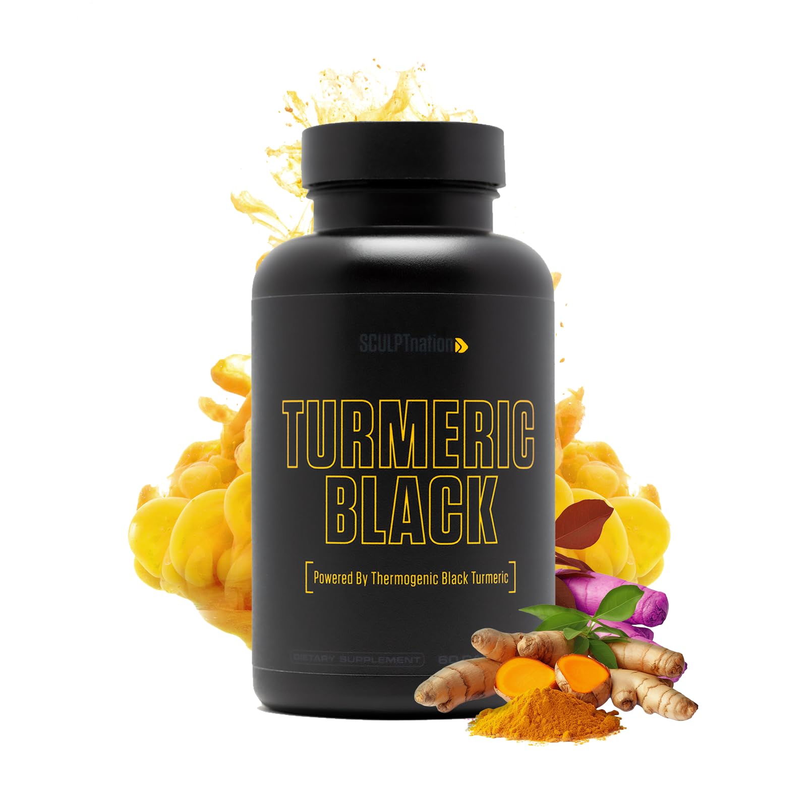 Sculpt Nation by V Shred turmeric bottle front shows joint support potential