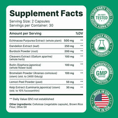 Sculptique Lymphatic Drainage capsules label and packaging highlighting herbal blend