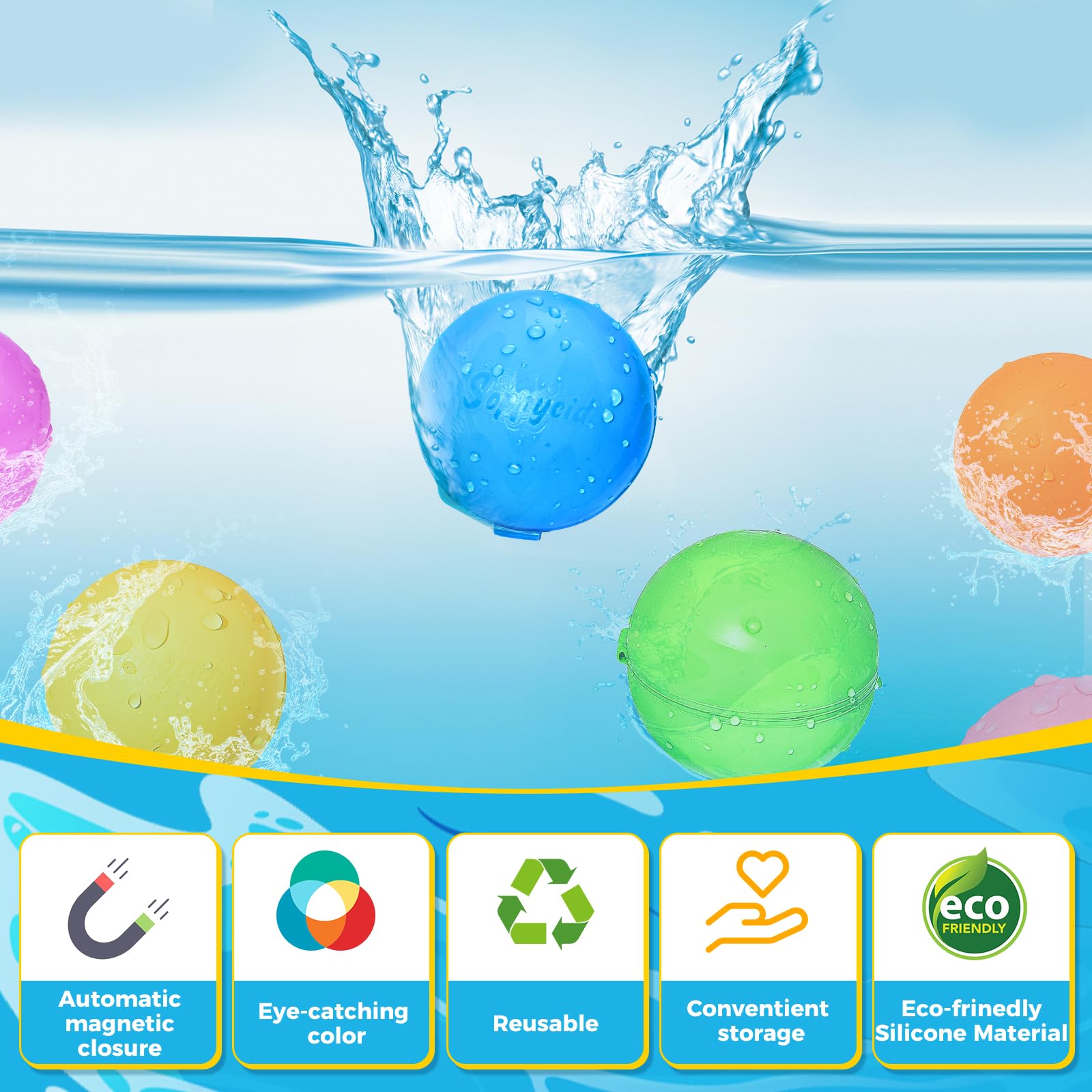 SCUATANBE easy-fill water balloons for fast setup and play