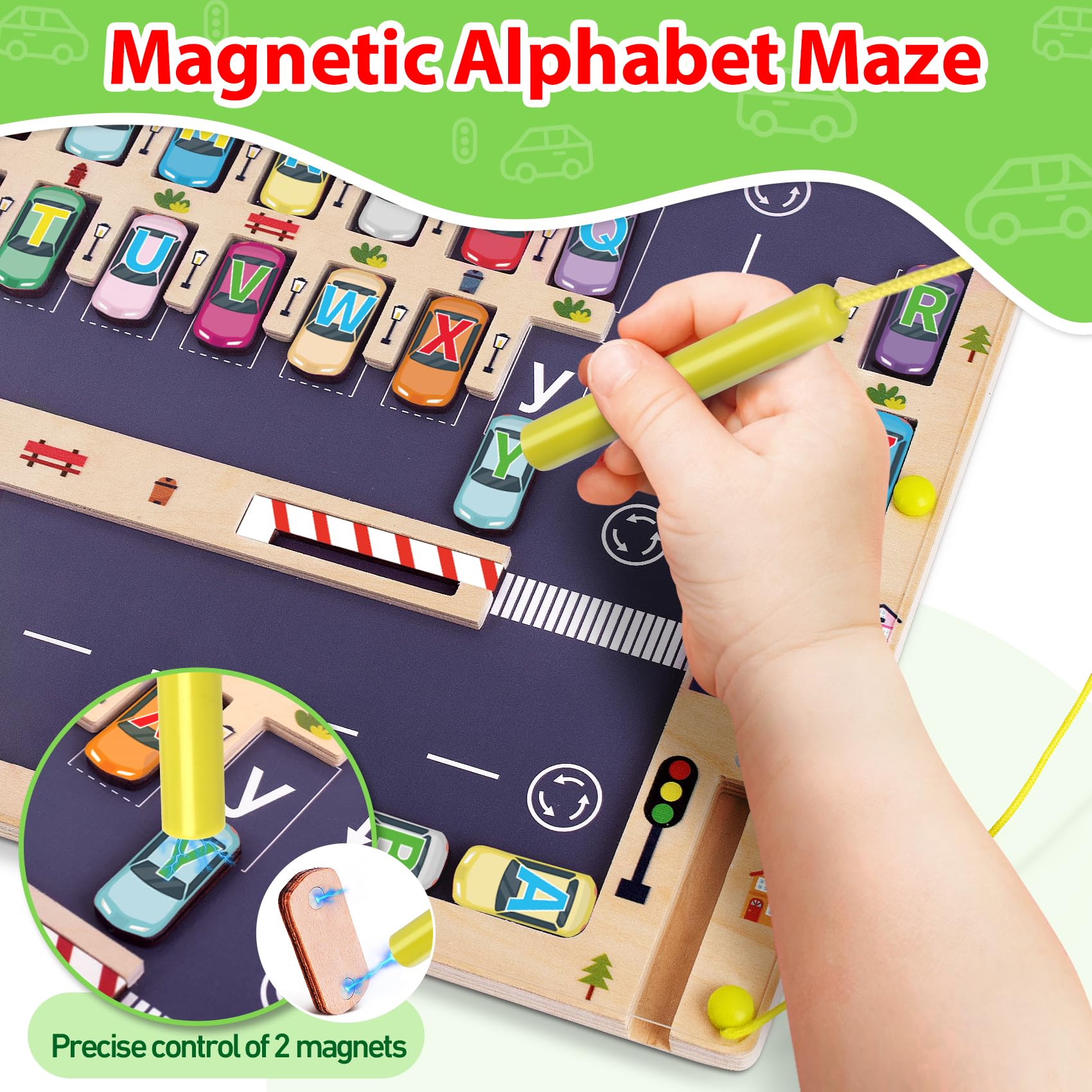 Scuwtocn acrylic-encased wooden blocks protect small hands during play