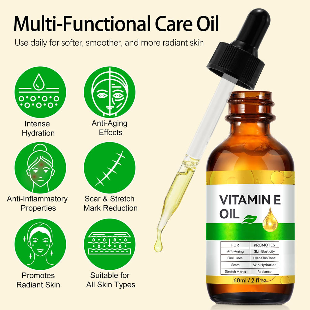 SDJUFEI Vitamin E Oil application demonstrated for quick absorption.