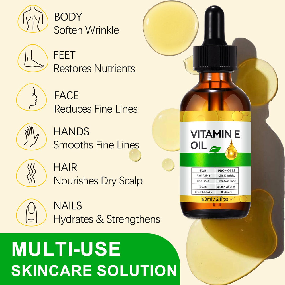 SDJUFEI Vitamin E Oil used as a bath oil for hydration.
