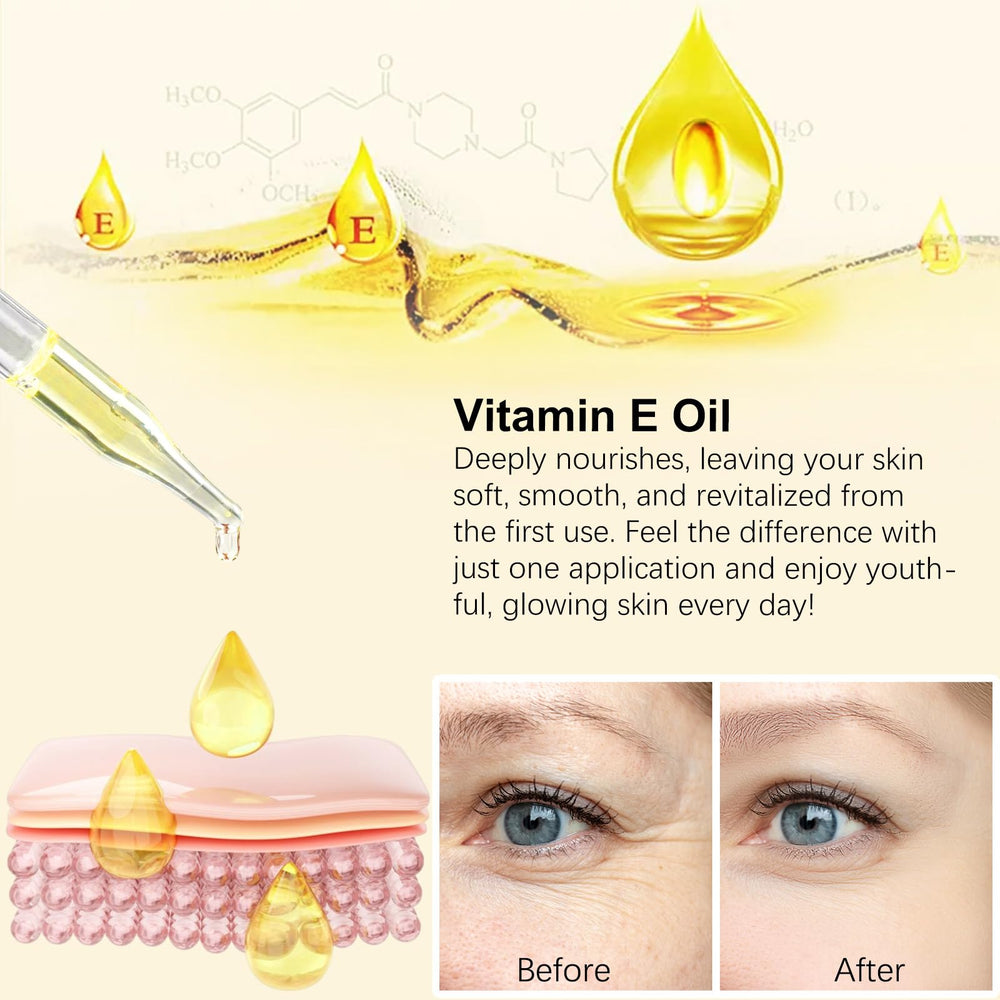 SDJUFEI Vitamin E Oil massaged on skin for deep moisturizing.