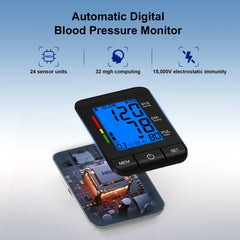 SDUNW BP Monitor with small arm cuff fits most arms comfortably.