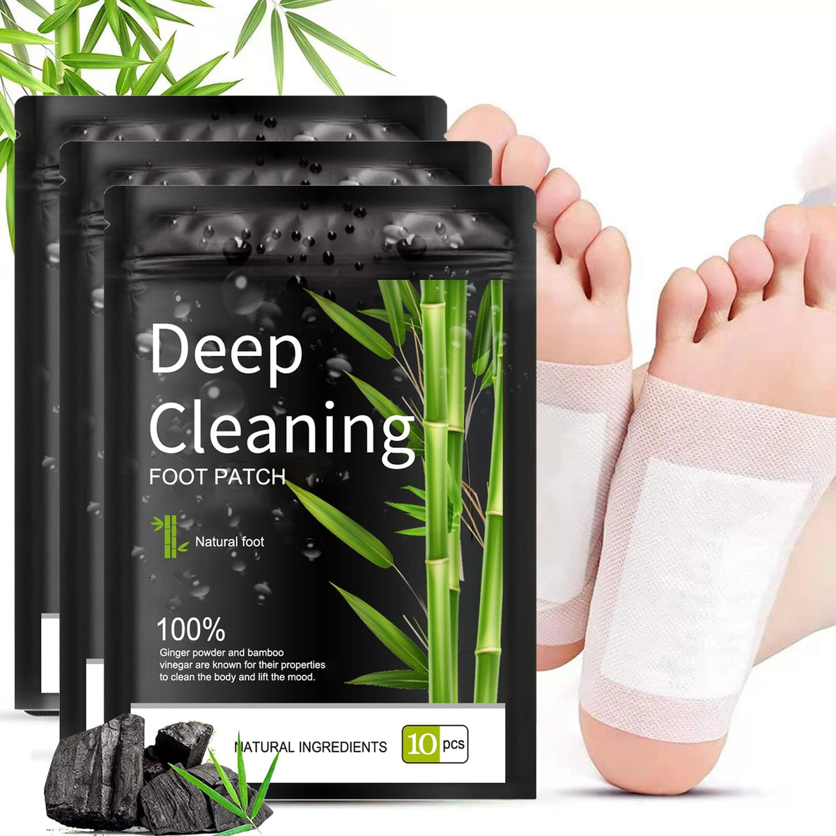 Sea-Maid foot pads with ginger and bamboo vinegar for night use and relaxation.
