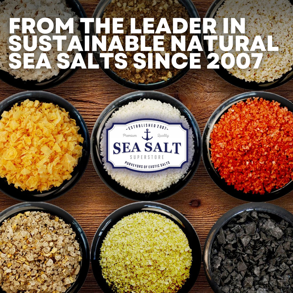 Sea Salt Superstore fleur de sel elevates finishing touches on dishes.