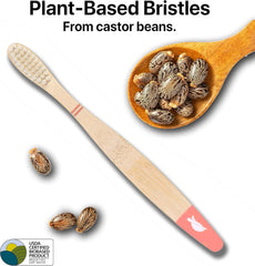 Sea Turtle bamboo toothbrush with individually sealed packaging ideal for gifting.
