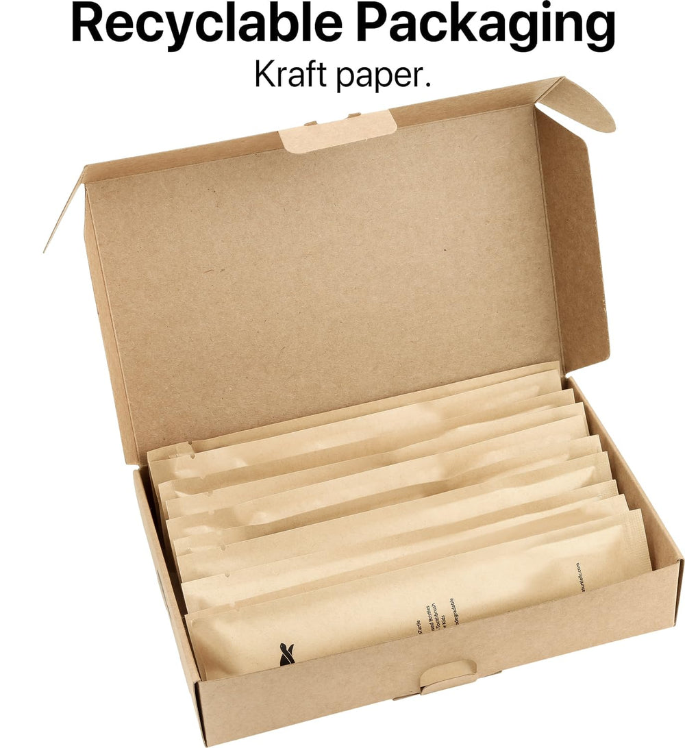 Sea Turtle minimal packaging helps reduce waste in everyday brushing.