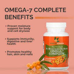 SeabuckWonders Omega-7 softgels provide convenient daily hydration and overall wellness.