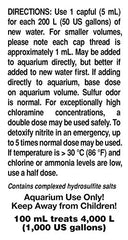 Seachem Prime bottle pour showing easy dosing for new tanks.