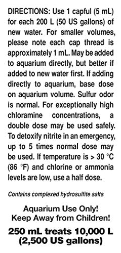 Close-up of Seachem Prime dosing cap for precise measurement