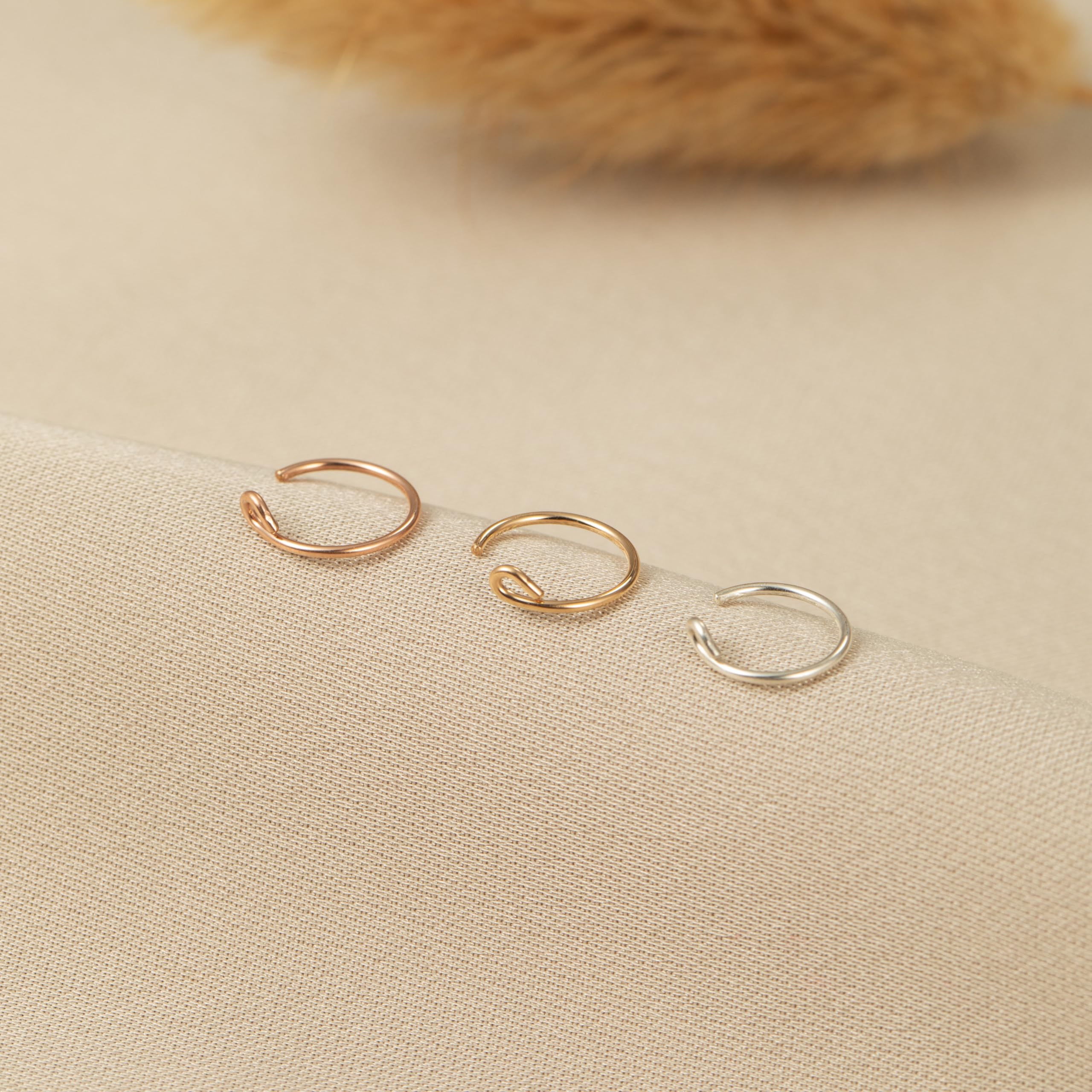 Sealoy silver clip-on nose ring offers lightweight comfort and easy adjustment