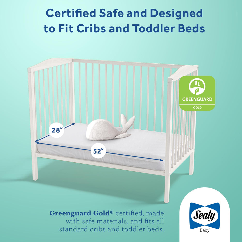 Sealy Baby FlexCool steel edge frame maintains firmness