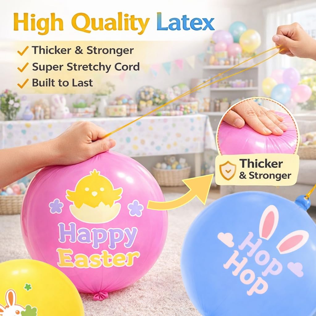 Sean's Choice Easter punch balloon egg pattern adds color to Easter baskets