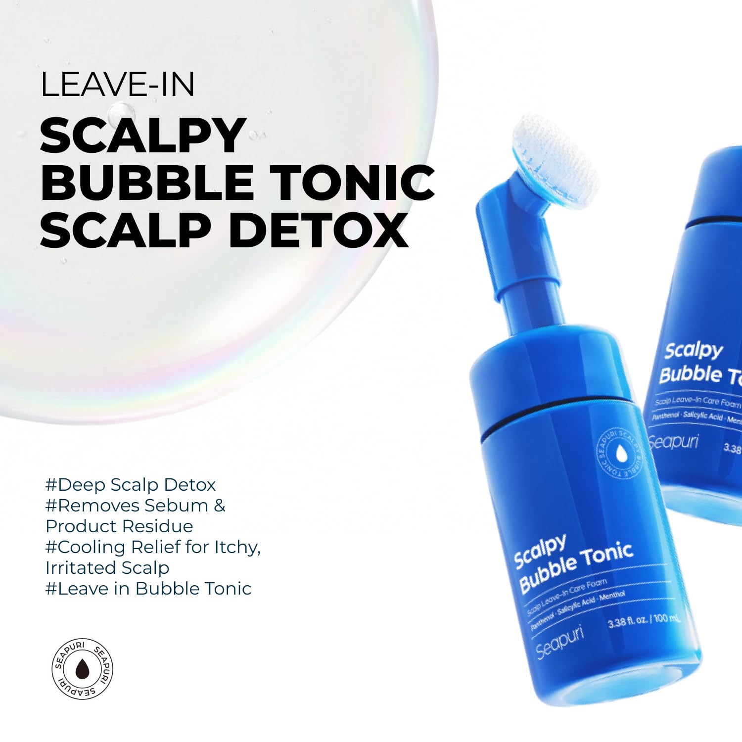 Cooling effect of Seapuri Scalpy Bubble Tonic on scalp
