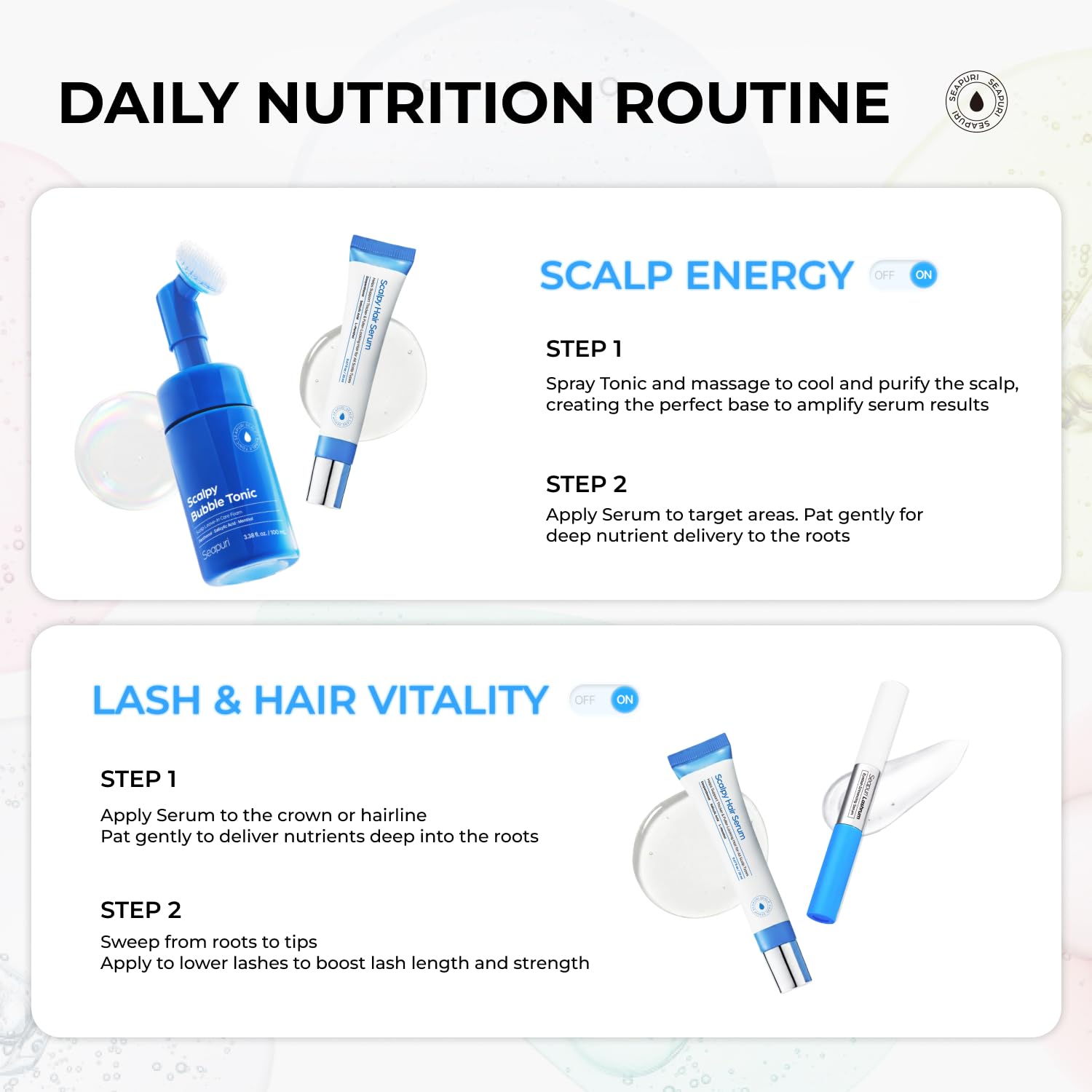 Seapuri Scalpy glacier water essence delivering mineral-rich scalp care