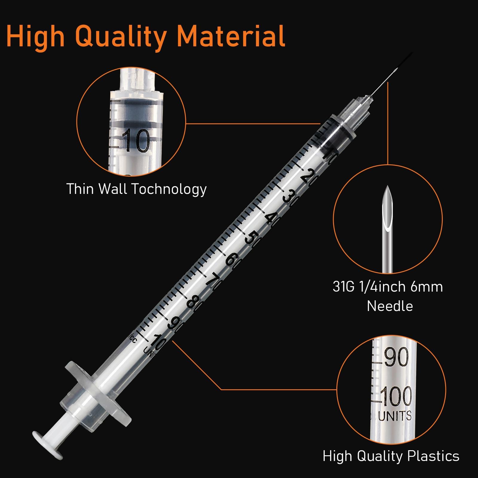 Searvgrh sterile 20 pack syringe set ready for lab use