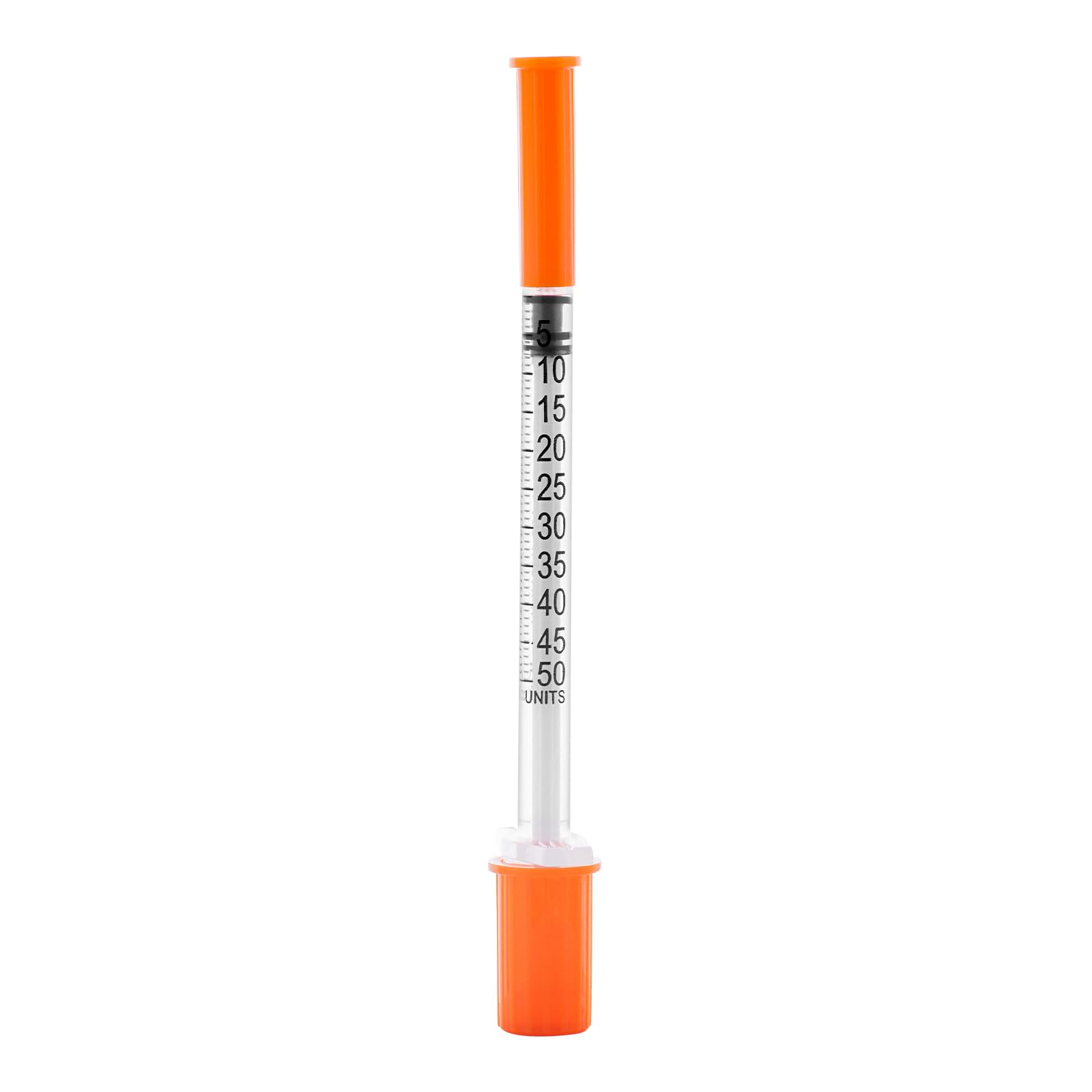 Searvgrh U100 0.5ml syringe with needle in sterile packaging for precision tasks.